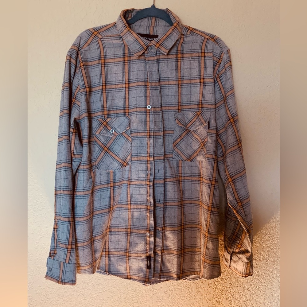 Men's Molokai Surf Multicolor LS Flannel 2XL Cotton Blend Pocket Lightweight